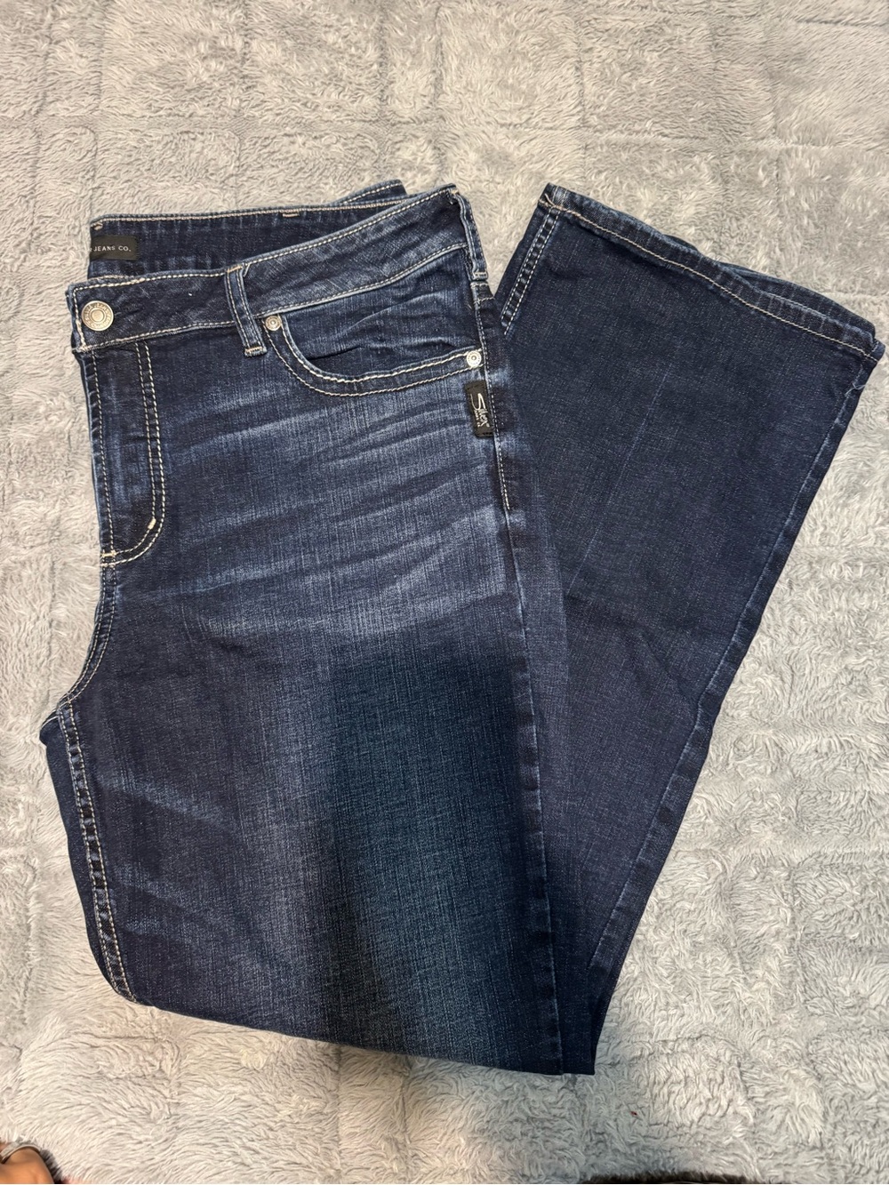 Silver Jeans Women's Boot Cut Dark Blue Denim